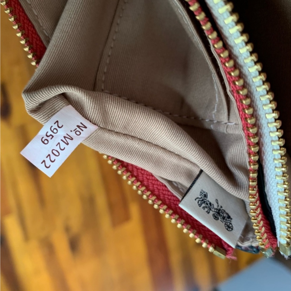 Coach Double Corner Zip Color Block Wristlet Wall… - image 4